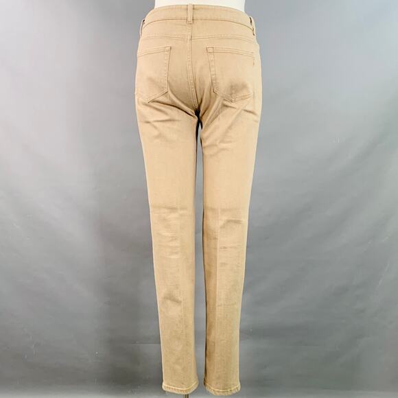 LORO PIANA Size 12 Beige Cotton Blend Twill Tapered Casual Pants - Picture 2 of 4